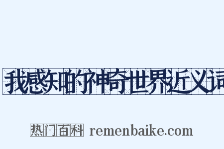 我感知的神奇世界近义词是什么意思的图片